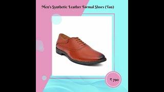 Mens Synthetic Leather Formal Shoes Tan [upl. by Berry]