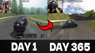 My 1 Year Sim Drifting Progression Assetto Corsa G29 To T300RS GT Wheel Setup [upl. by Onig]