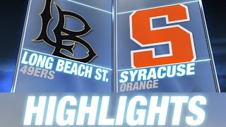 Long Beach State vs Syracuse  201415 ACC Mens Basketball Highlights [upl. by Holey]