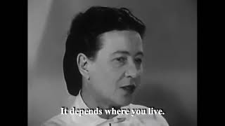 Simone de Beauvoir on Love Jealousy Women amp Marriage 1959 [upl. by Abihsot]