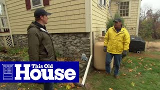 How to Drain Downspout Water Flow Away from a House  This Old House [upl. by Rolo]