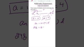 How many multiples of 4 lie between 10 and 250 ArithmeticProgression multiples ncertmath [upl. by Vonnie83]