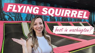 BEST Trampoline Park in Washington  Flying Squirrel Trampoline Park [upl. by Arline829]