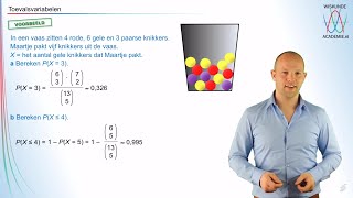 Toevalsvariabelen voorbeelden  kansrekening vwo AC  WiskundeAcademie [upl. by Chiles]