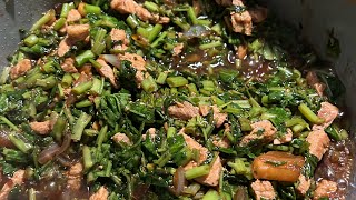 grandmalifeamerica how to cook water spinach [upl. by Osnofla840]