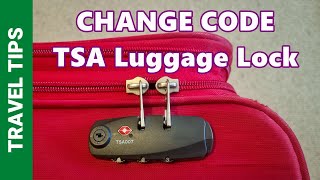 SET TSA LUGGAGE LOCK  How to SET or Change the Code  Reset TSA Lock Password on Suitcase [upl. by Hulen557]