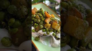 Roasted Matar Aloo ki Chaat Peas and Potato Salad shorts [upl. by Bowes312]