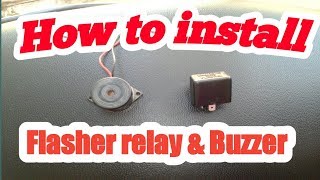 how to install flasher relay amp buzzer suzuki access 125 [upl. by Borlow]