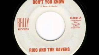 RICO amp THE RAVENS DONT YOU KNOW 1965 [upl. by Pirozzo]