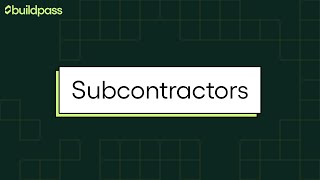 BuildPass Subcontractors [upl. by Kirad237]