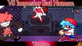 Friday Night Funkin VS Impostor But Human Among Us x FNF Mod  Red vs BF  Top 10 [upl. by Oicaro]