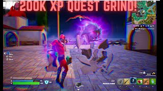 Epic Battle Royale with 200k XP Quest Grinding 🏆🔥 Fortnite Gameplay [upl. by Emmye]