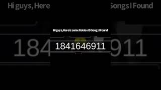 Some Roblox song ID’s I found shorts roblox [upl. by Atse]