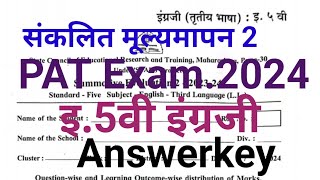 5th class english PAT exam 2024 answerkey5th english summative evaluation 2संकलित मूल्यमापन 2 5वी [upl. by Parrnell]