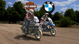 Wer baut den besten AdventureTourer HarleyDavidson Pan America gegen BMW GS 12001250 CUSTOMBIKE [upl. by Ciardap]