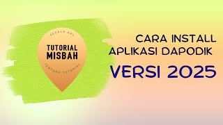 cara install aplikasi dapodik versi 2025 [upl. by Ainavi]