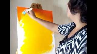 Como Pintar Un Cuadro Con Pintura Acrilica  PAINTING TUTORIAL Acrylic For Beginners [upl. by Mcclenon]