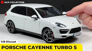 Unboxing of Porsche Cayenne Turbo S 118 Diecast Model Car by Minichamps 4K [upl. by Donough]