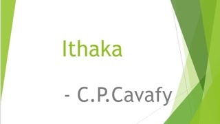 Ithaka by CPCavafy in Tamil [upl. by Friede496]