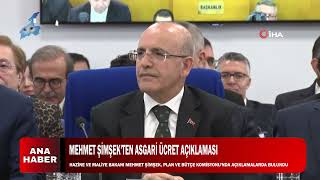 MEHMET ŞİMŞEKTEN ASGARİ ÜCRET AÇIKLAMASI [upl. by Druci850]