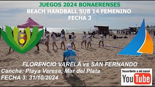 BEACH HANDBALL F VARELA vs SAN FERNANDO 31 10 24 [upl. by Yecnay772]