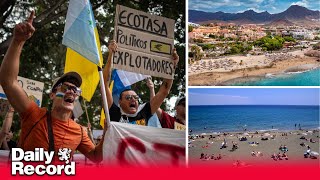 New Canary Islands rules for Brits after overtourism protests and antitourist graffiti [upl. by Leighton]