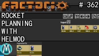 Factorio AngelBobs Ep 362 Rocket Planning With Helmod [upl. by Swords]