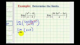 Ex 3 Determine Limits Analytically by Factoring [upl. by Aerdnael]