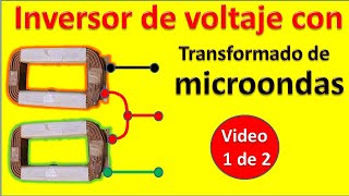 como bobinar transformador de microondas para inversor de voltage con tap central 16  0 16 VCA [upl. by Neral]