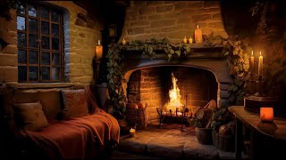 Cozy Cottage Fireplace Ambience  Relaxing Fire Sounds for Cold Winter Nights [upl. by Anitsrihc979]