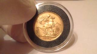 1894 British Gold Sovereign Queen Victoria [upl. by Alvy]