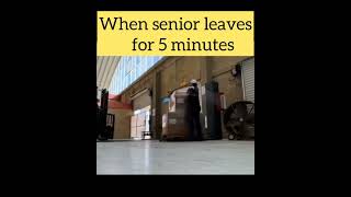 When senior leaves for 5 mins [upl. by Swetiana]