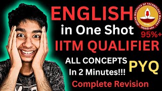 IIT Madras BS Data Science Qualifier English in One shot  Previous Year Questions  Full Revision [upl. by Alamak]