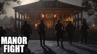 RED DEAD REDEMPTION 2  Assault on Braithwaite Manor  Best Scene [upl. by Fitzhugh]