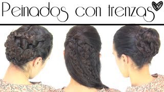 Peinados de trenzas  Hairdos with braids [upl. by Aerised]