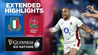 Italy V England  Extended Highlights  2022 Guinness Six Nations [upl. by Highams826]