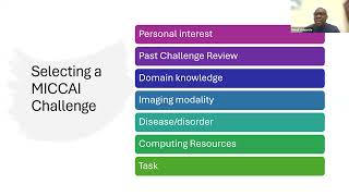 Maruf Adewole  How to choose and submit to a MICCAI workshopchallenge [upl. by Yelsnit]