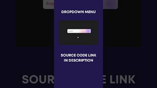 Beautiful Dropdown Menu [upl. by Jeffcott]