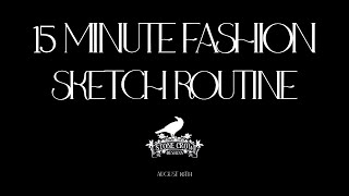 Aug 16th 15 Min Daily Fashion Sketching Routine ASMR [upl. by Colly400]