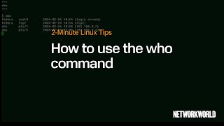 How to use the who command [upl. by Baerl239]