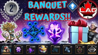 BANQUET REWARDS ARE IN 2 Worldwide Placement Fire Ally Rank Rewards  Marvel Contest of Champs [upl. by Elvera389]