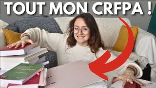 Toutes mes fournitures pour le CRFPA  je range tout [upl. by Janeen]