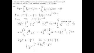 Find pdf of a sum of two independent random variables 01 [upl. by Hastings878]