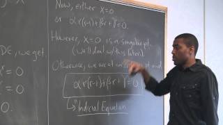 Math 391 Lecture 19  More series solutions Euler Equations and Singular Points [upl. by Olsson]