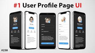 Flutter Tutorial  User Profile Page UI 2021 12 [upl. by Anohr683]