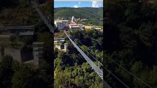 Ponte tibetano più alto dEuropa in Umbria [upl. by Yrruc]