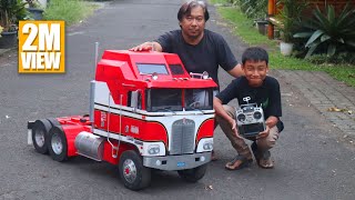 I Build Giant RC Semi Truck Model Just for Fun With Foam Board 145 Scale [upl. by Fricke]