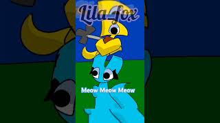 Zai Zai Zai Meow Meow Meow meme cyan🩵 and yellow💛 NOT A SHIP‼️ remake Lilafox rainbowfriend☆ [upl. by Aiblis]