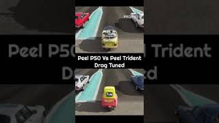 292 hp Peel P50 Vs Three Wheeler Peel Trident Drag Race [upl. by Rosmunda]