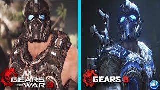 Gears of War CLAYTON CARMINE Evolution Gears 3 to Gears 5 [upl. by Ellehcan]